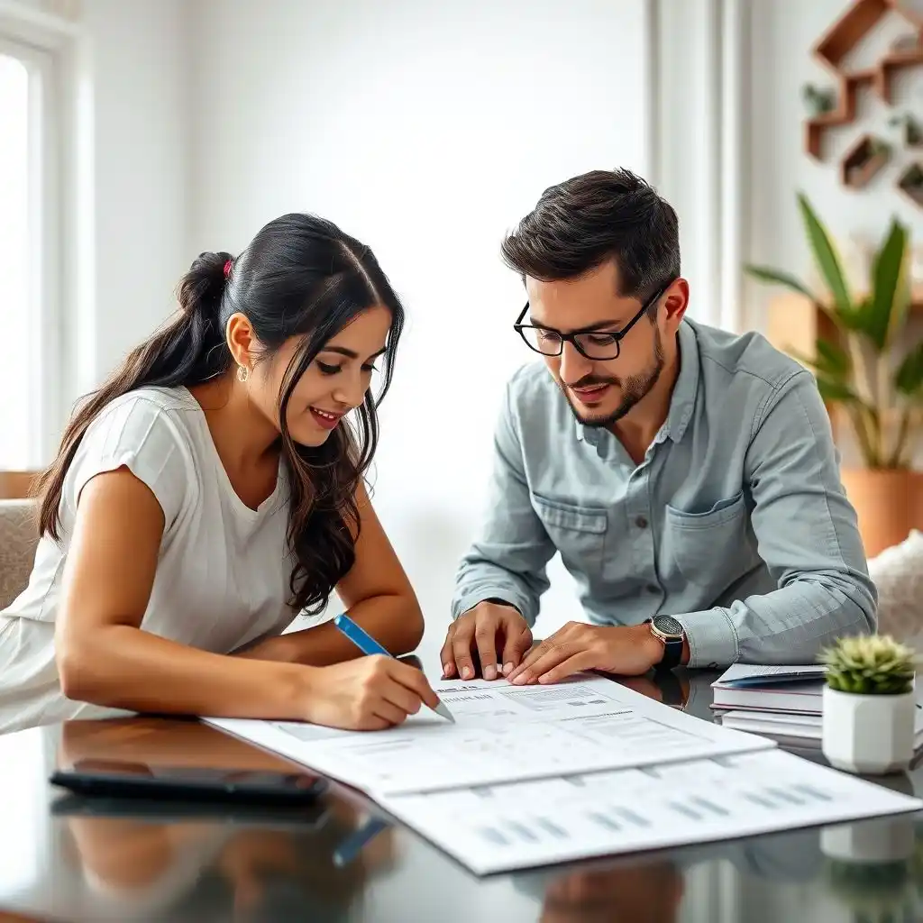 Familia planificando finanzas